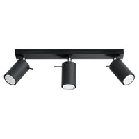 Sollux Lighting LED Deckenstrahler RING Schwarz, 3xGU10, IP20, Aluminium, CE RoHS