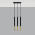 Sollux Lighting LED Hängelampe Schwarz Gold MOZAICA, 3 x G9 Fassung, IP20, Aluminium, CE RoHS