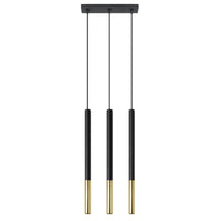 Sollux Lighting LED Hängelampe Schwarz Gold MOZAICA, 3 x G9 Fassung, IP20, Aluminium, CE RoHS