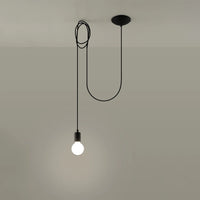 Sollux Lighting LED Pendelleuchte Edison 1 Schwarz, 220-240V, IP20, 50W max, Aluminium und Stahl, CE RoHS