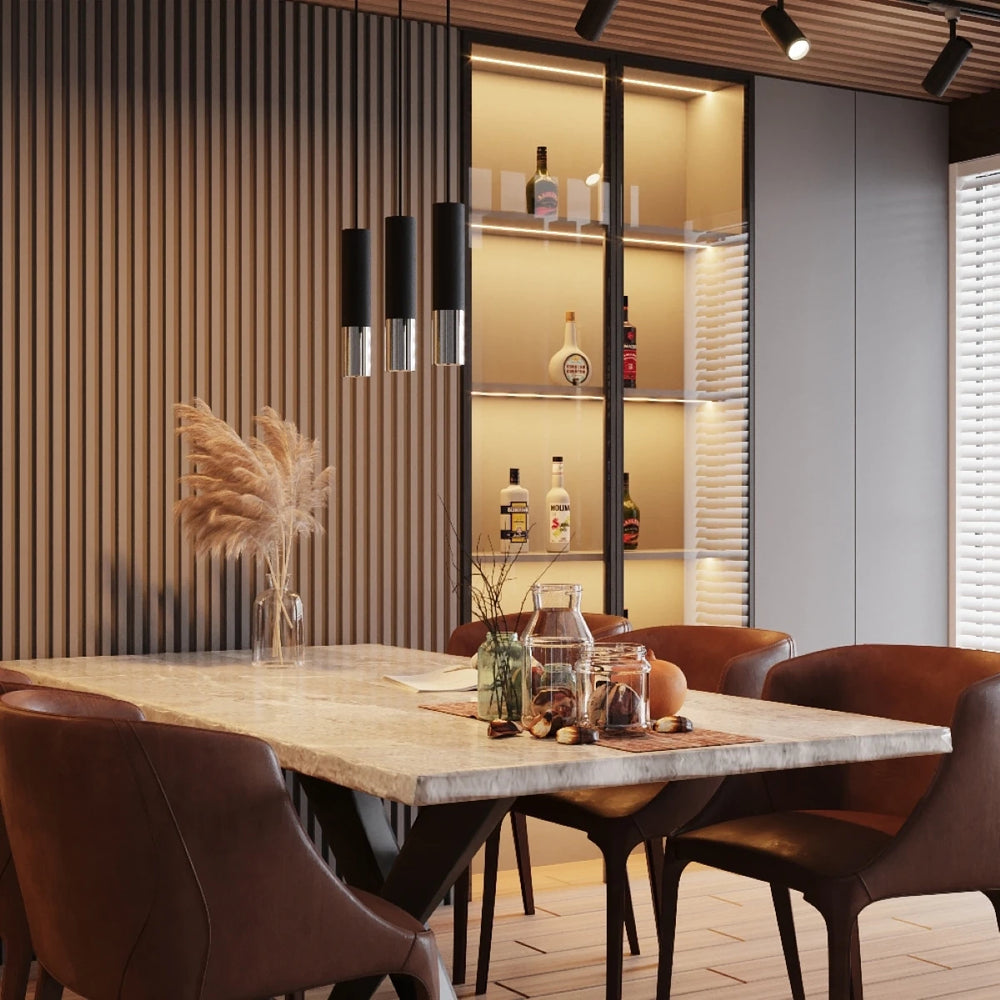 Sollux Lighting LED pendant lamp Loopez Black Chrome, 1x GU10, IP20, 220-240V, Aluminium