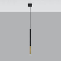 Sollux Lighting LED Pendelleuchte MOZAICA Schwarz Gold, 1xG9 Fassung, Aluminium, IP20, CE RoHS