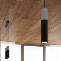 Sollux Lighting LED pendant light Borgio Black Concrete, 1x GU10, IP20, 220-240V, CE RoHS