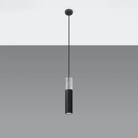 Sollux Lighting LED pendant light Borgio Black Concrete, 1x GU10, IP20, 220-240V, CE RoHS