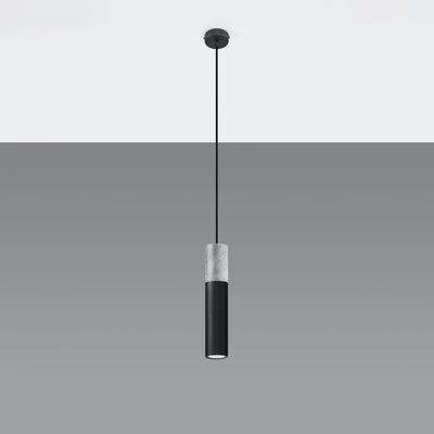Sollux Lighting LED pendant light Borgio Black Concrete, 1x GU10, IP20, 220-240V, CE RoHS
