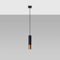 Sollux Lighting LED Hängelampe LOOPEZ Schwarz Kupfer, 1xGU10, E27 Fassung, IP20, Aluminium, 220-240V