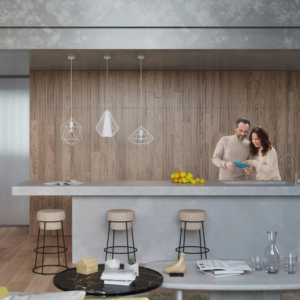 Sollux Lighting LED Pendelleuchte Mandelino mit E27 Fassung, IP20, Matt Gold Messing, 220-240V, CE RoHS