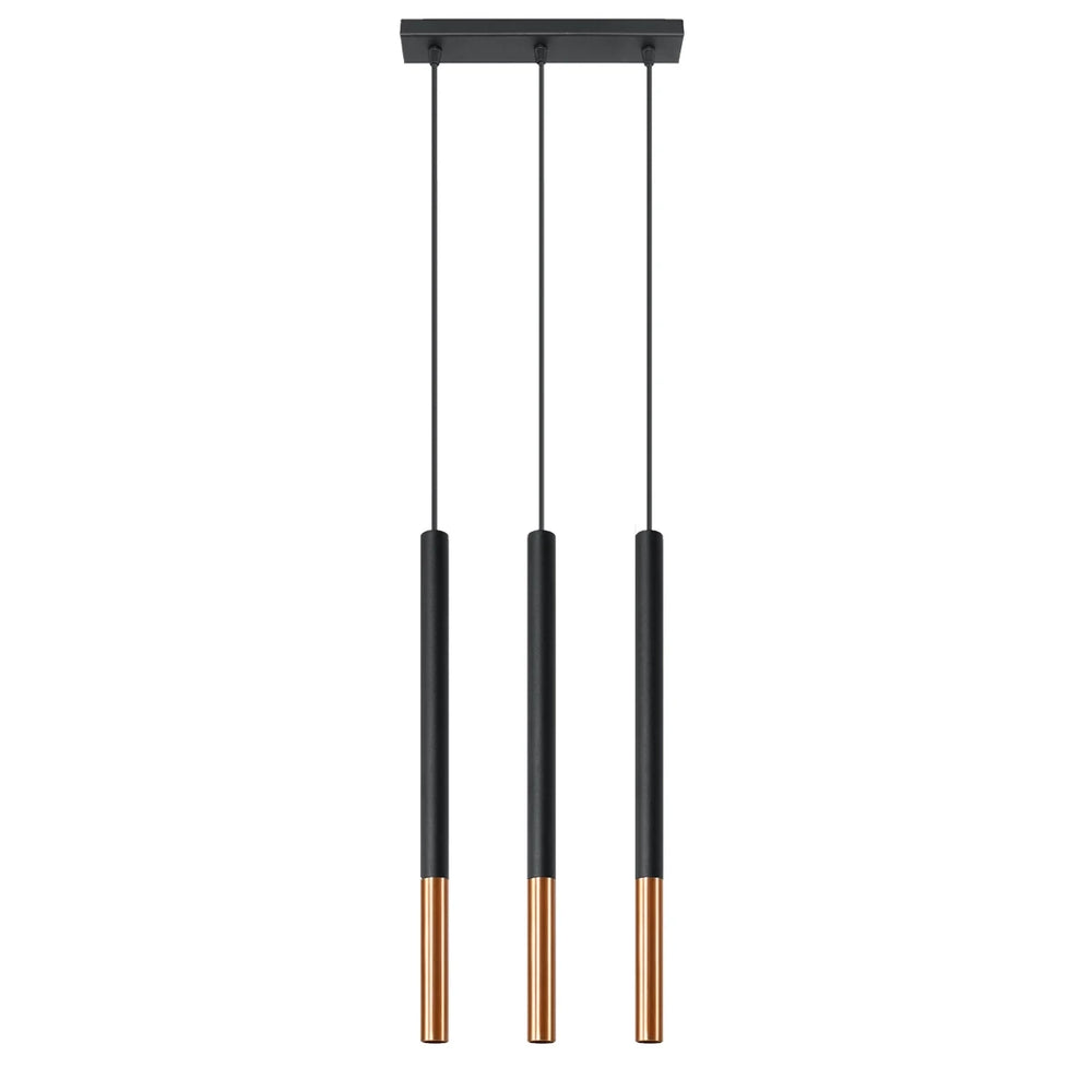 Sollux Lighting LED Pendelleuchte MOZAICA Schwarz Kupfer, 3xG9, 220-240V, IP20, Aluminium, CE RoHS
