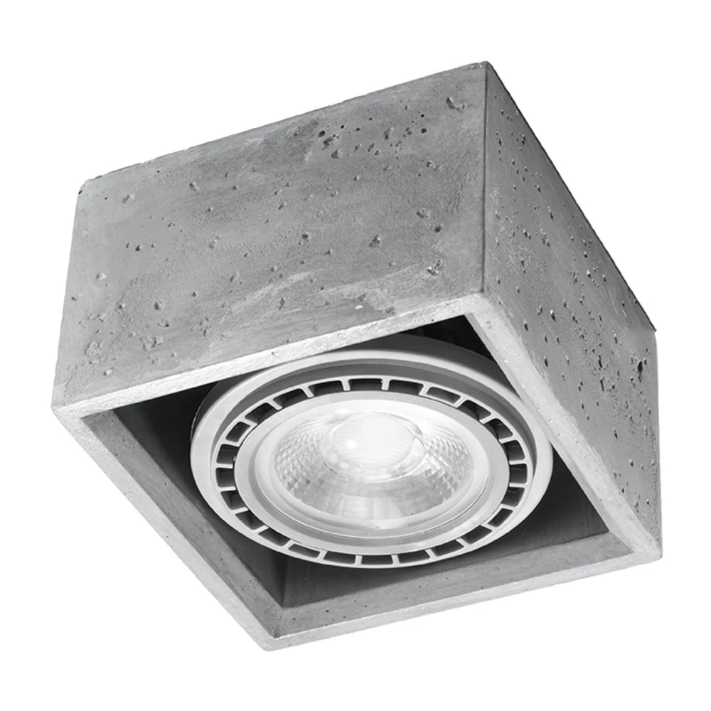 Sollux Lighting LED plafondspot QUATRO GU10 AR111, 220-240V, IP20, aluminium, Grey, excl. LED spot
