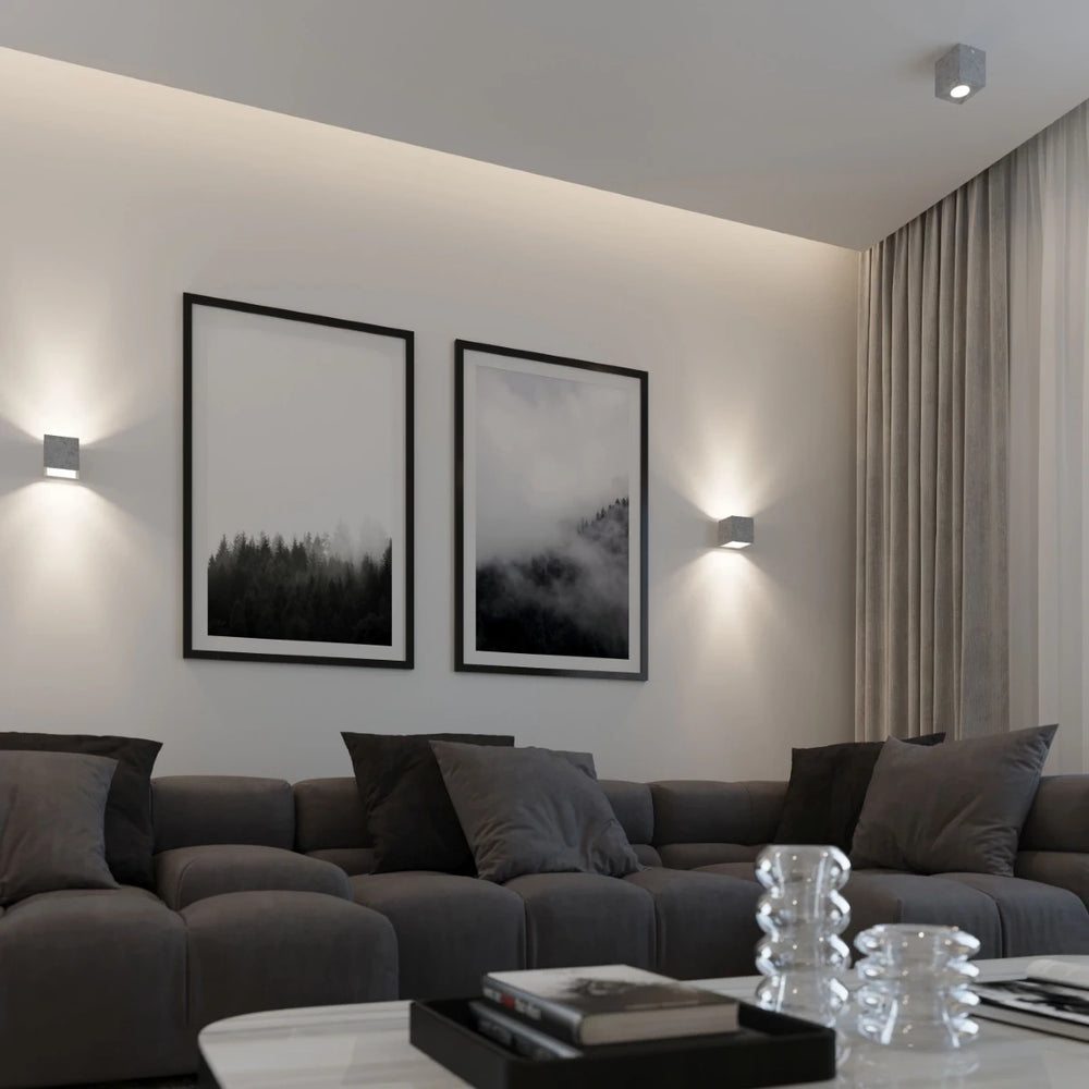 Sollux Lighting LED Wandleuchte QUAD, G9-Fassung, IP20, 220-240V, Aluminium mattgoldene Oberfläche, CE RoHS zertifiziert