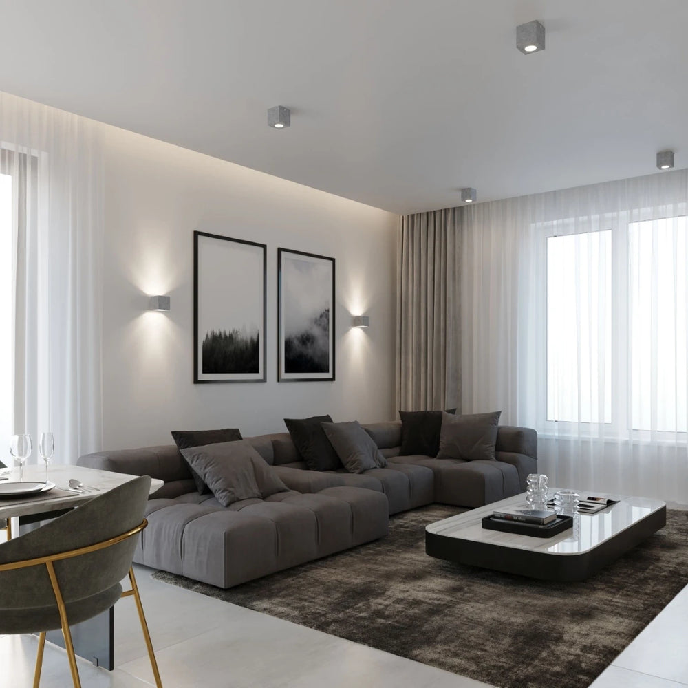 Sollux Lighting LED Wandleuchte QUAD, G9-Fassung, IP20, 220-240V, Aluminium mattgoldene Oberfläche, CE RoHS zertifiziert