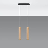 Sollux Lighting LINO 2 LED pendant lamp, IP20, 220-240V, 50W max, Aluminium Matte Gold, CRI 80, CE RoHS