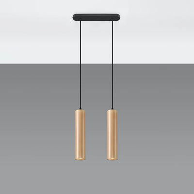 Sollux Lighting LINO 2 LED pendant lamp, IP20, 220-240V, 50W max, Aluminium Matte Gold, CRI 80, CE RoHS