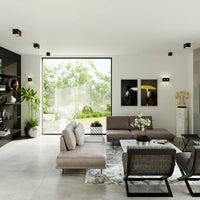 Sollux Lighting LOBO MAXI LED Wandleuchte Schwarz, IP20, Aluminium, 220-240V, max 50W, CRI 80, CE RoHS