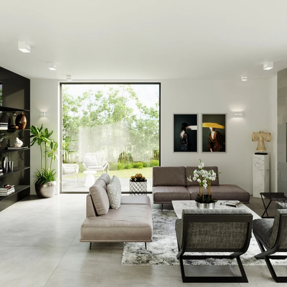 Sollux Lighting LOBO MAXI Wandleuchte Weiß, LED kompatibel 50W, IP20, Aluminium, CE RoHS zertifiziert