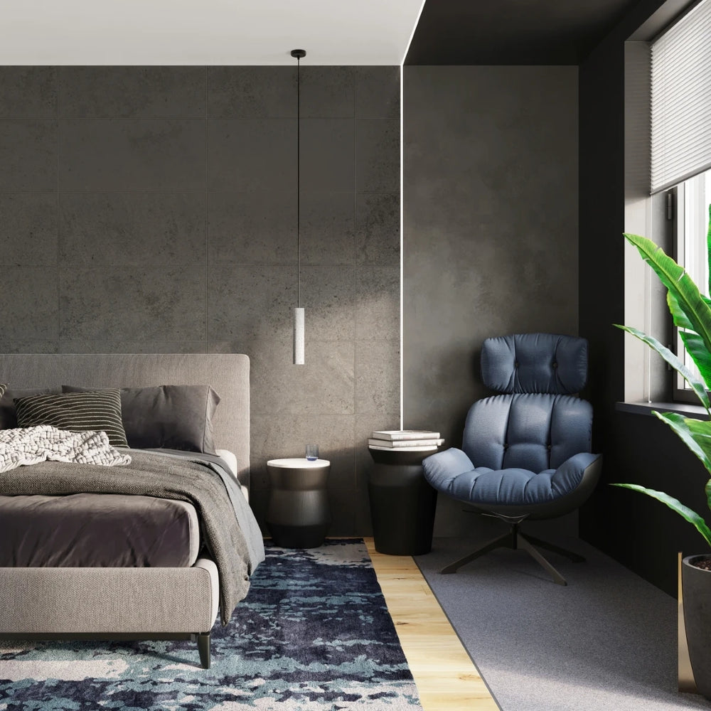 Sollux Lighting LUVO LED pendant lamp, GU10 socket, concrete Grey, IP20, 220-230V, 300mm height, CE certified