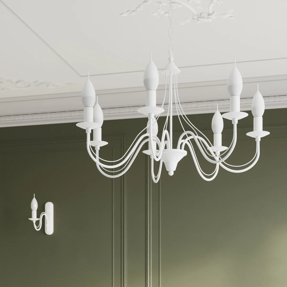 Sollux Lighting MINERWA 7 chandelier, LED ready, IP20, 220-240V, Matte Gold Brass, Aluminium, 50W max