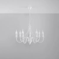 Sollux Lighting MINERWA 7 chandelier, LED ready, IP20, 220-240V, Matte Gold Brass, Aluminium, 50W max