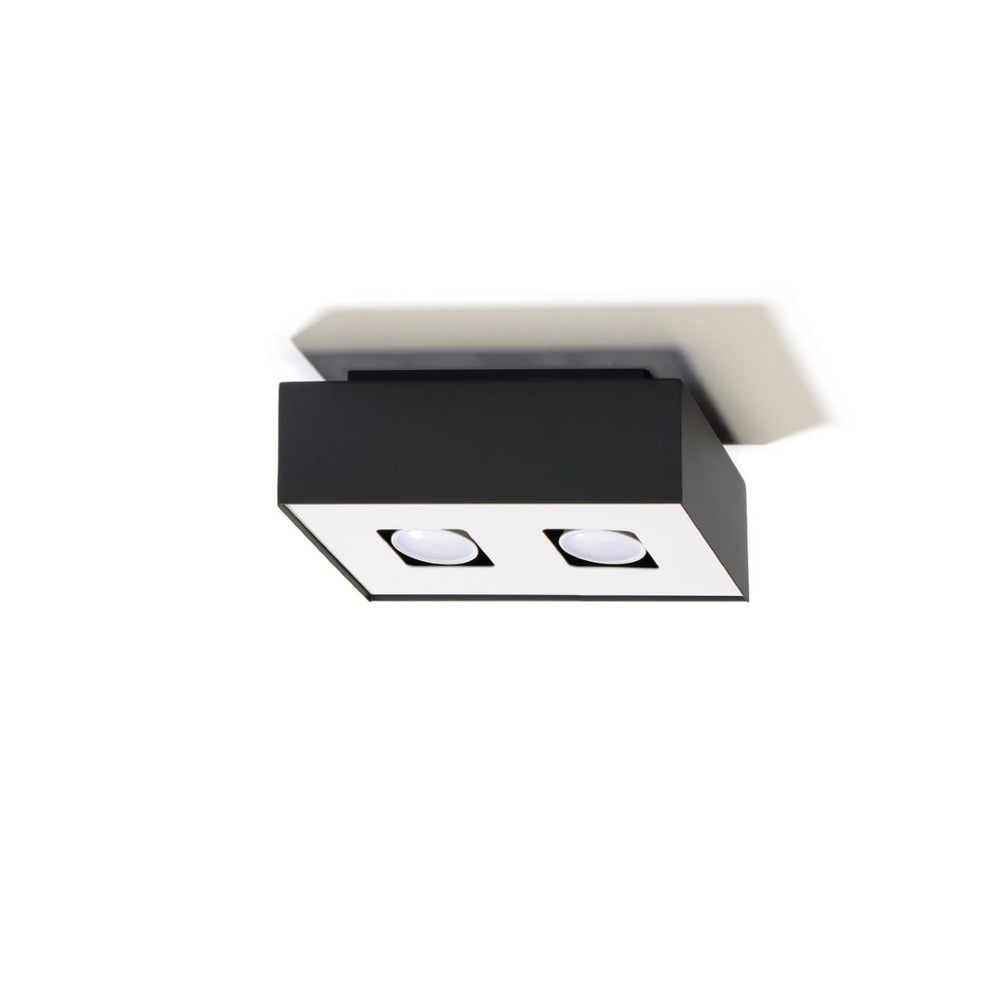 Sollux Lighting MONO 2 LED ceiling spotlight Black, IP20, Aluminium, 4x35W max, 220-240V, CE RoHS