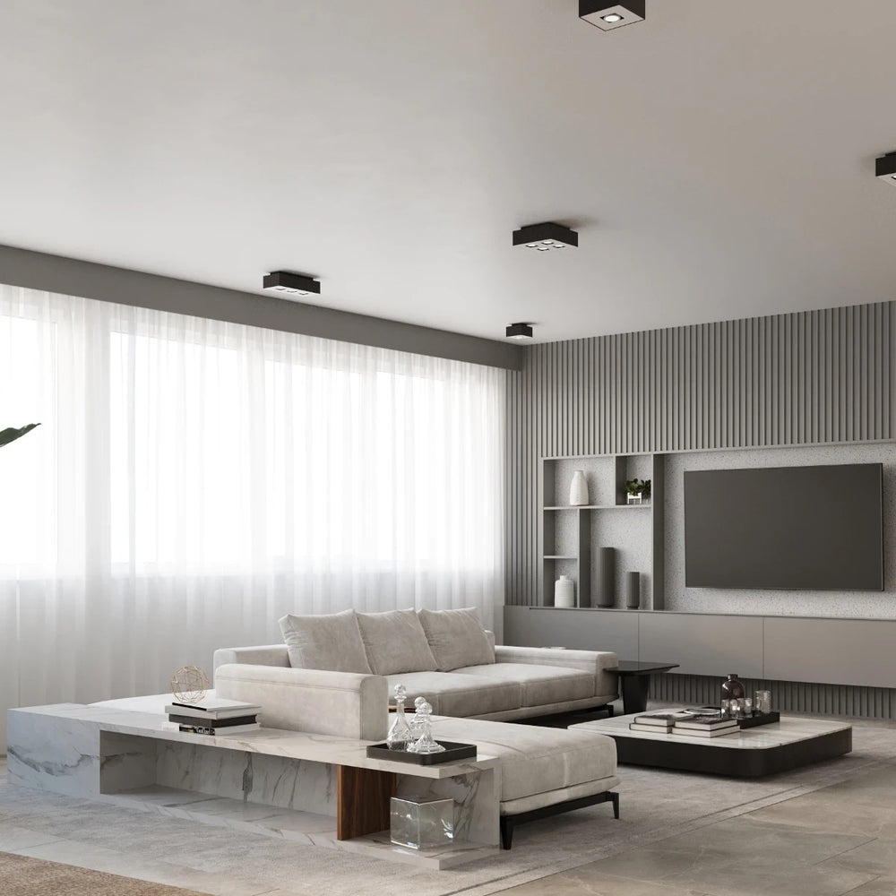 Sollux Lighting MONO 2 LED ceiling spotlight Black, IP20, Aluminium, 4x35W max, 220-240V, CE RoHS