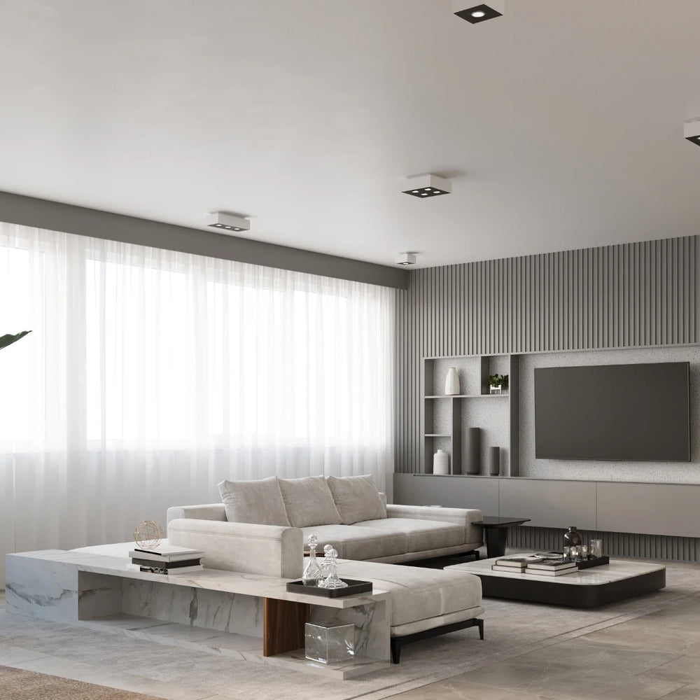 Sollux Lighting MONO 2 LED Deckenstrahler Weiß, Aluminium, IP20, 220-240V, CRI 80, 50W max, CE RoHS