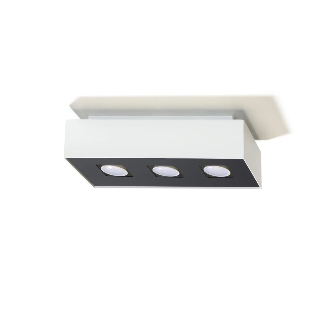 Sollux Lighting MONO 3 LED ceiling spotlight, White, Aluminium, IP20, 220-240V, CRI 80, CE RoHS