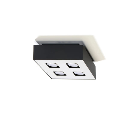 Sollux Lighting MONO 4 Deckenstrahler Schwarz, LED kompatibel, IP20, Aluminium, 220-240V, 4x35W max