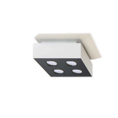 Sollux Lighting MONO 4 LED Deckenstrahler, IP20, 220-240V, max. 4x35W, Aluminium Mattgold