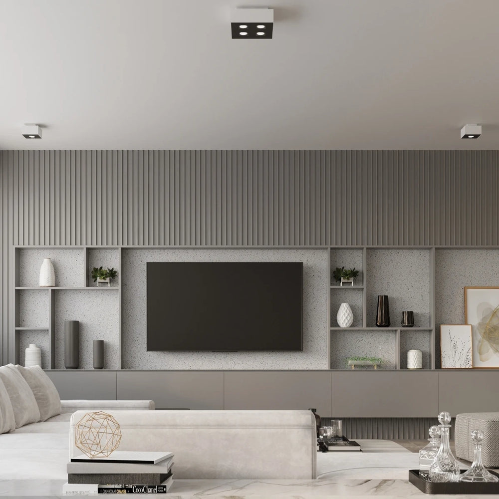 Sollux Lighting MONO 4 LED Deckenstrahler, IP20, 220-240V, max. 4x35W, Aluminium Mattgold