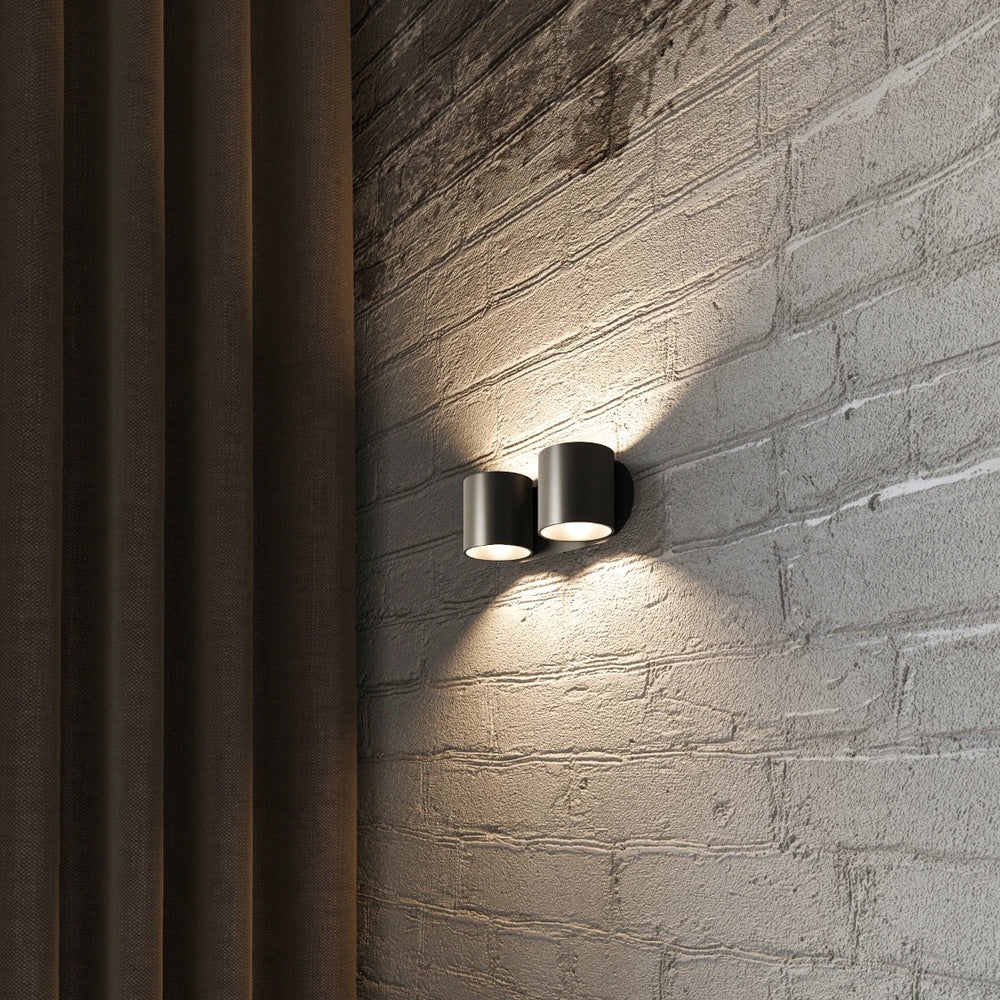 Sollux Lighting ORBIS 2 Wandleuchte Schwarz, LED-kompatibel, IP20, Aluminium, 220-240V, max 50W, CE RoHS
