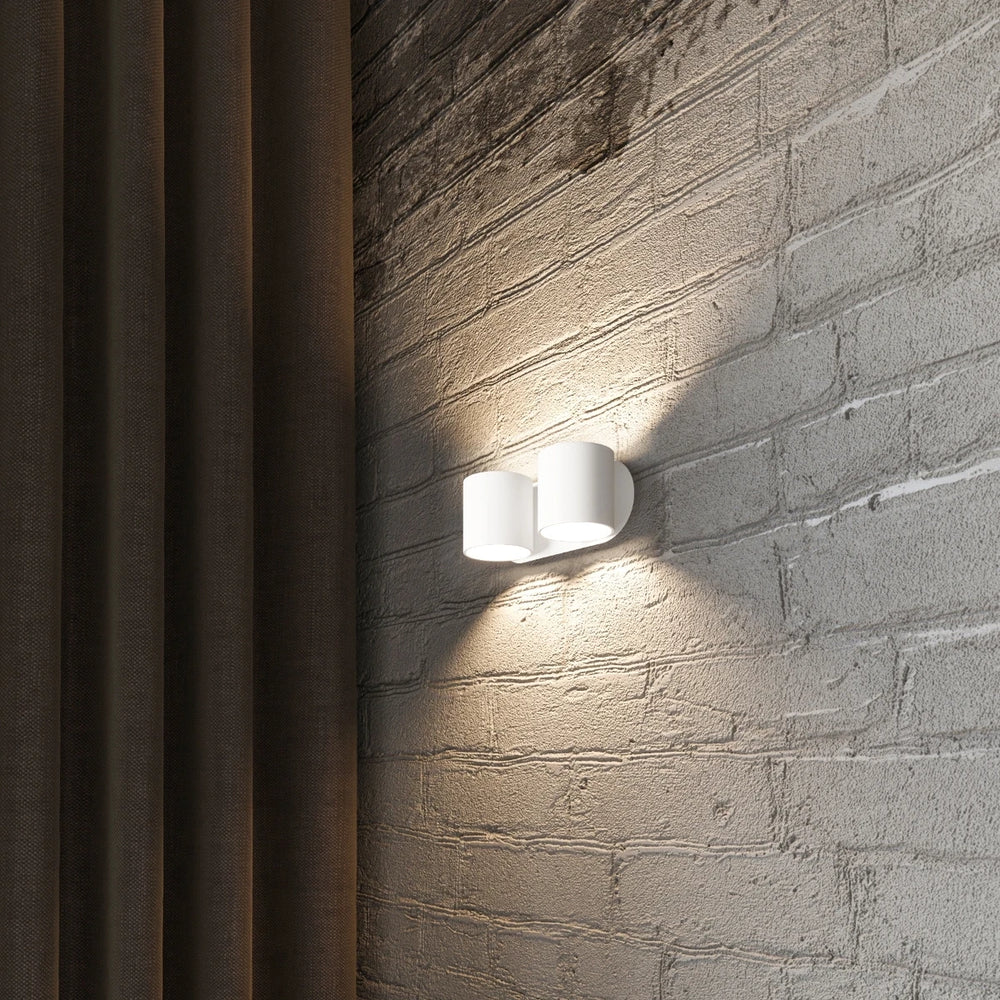 Sollux Lighting ORBIS 2 wall lamp LED compatible, IP20, 220-240V, Aluminum Matte Gold Finish, CE RoHS