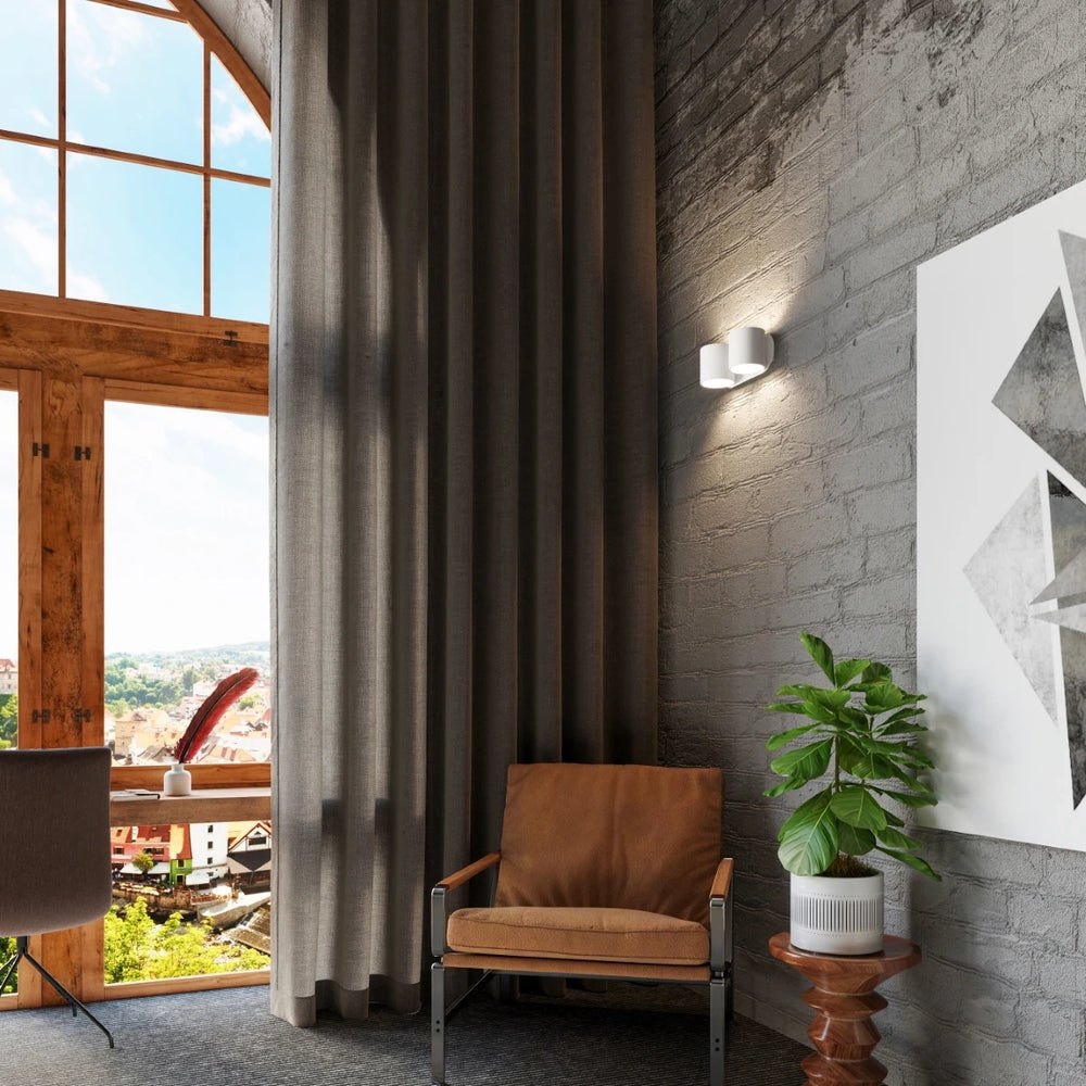 Sollux Lighting ORBIS 2 wall lamp LED compatible, IP20, 220-240V, Aluminum Matte Gold Finish, CE RoHS