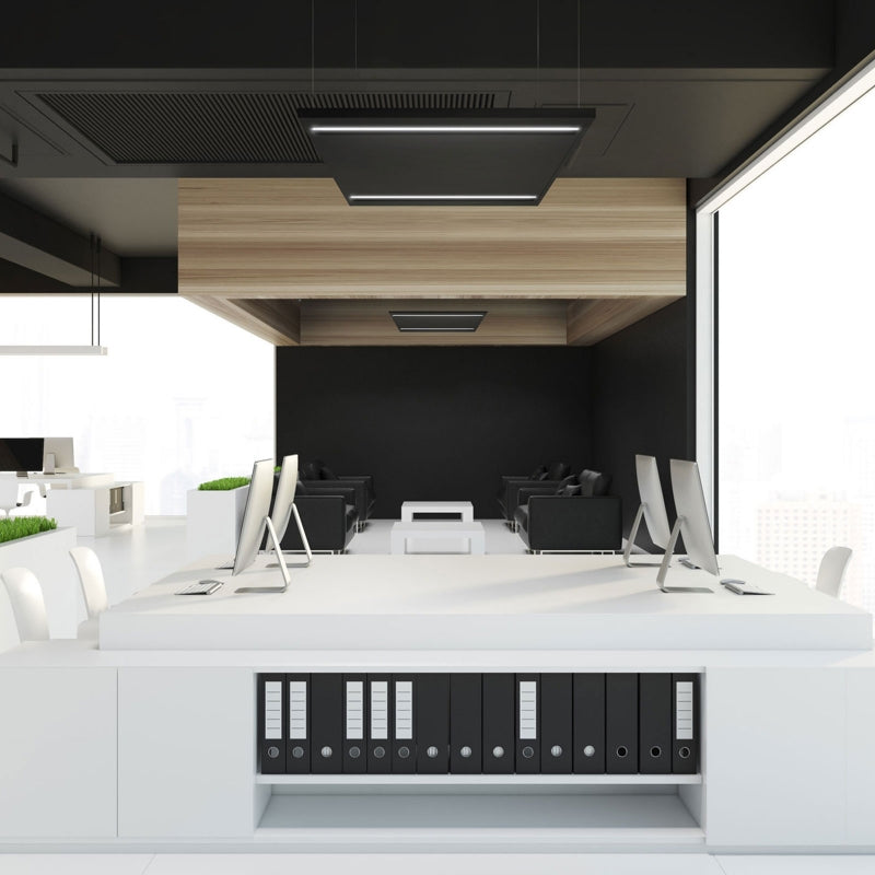 Spectrum ALGINE LINE LED-Deckenpanel 44W 4000K 5300 Lumen IP20 600x600mm Schwarz UGR<16 CRI>80