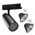 Spectrum ANDROMEDA LED Track Light 15-27W 4000K 3200 lumens CRI>90 36°/60° Black 3-Phase IP20
