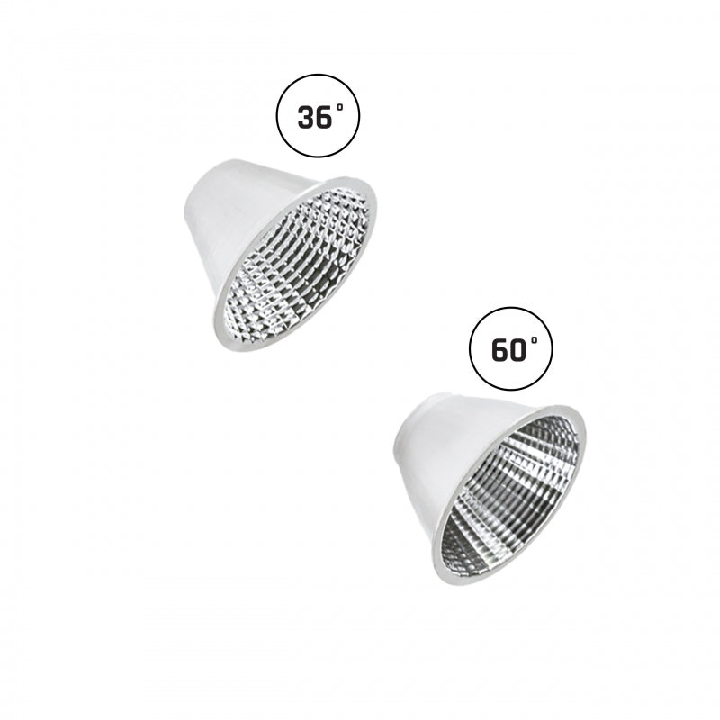 Spectrum ANDROMEDA LED Schienenstrahler 3-Phasen 15-27W 3000K 3000 Lumen CRI>90 36° 60° IP20 Weiß Aluminium