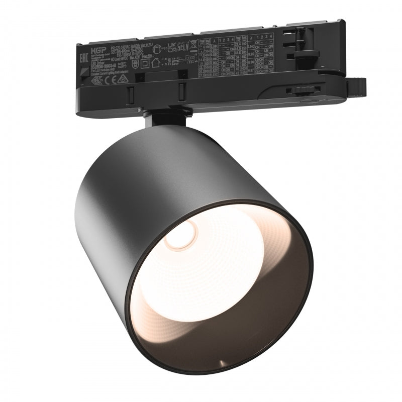 Spectrum ARTEMIDA Maxi LED Stromschienenstrahler 3-Phasen 12-42W 3000K 4500 Lumen CRI>90 IP20 Schwarz Aluminium