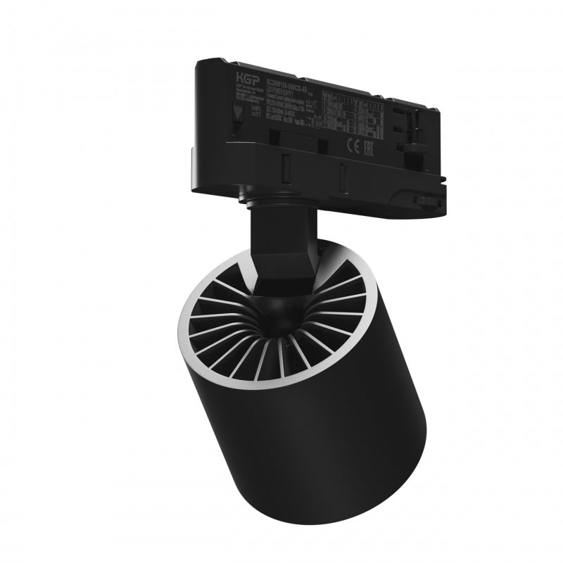 Spectrum ARTEMIDA MINI LED Track Light 3-Phase 20W 3000K 230V 2300 lumens CRI>90 IP20 Black