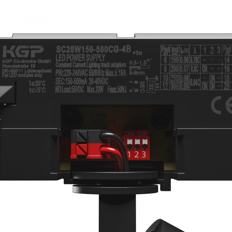 Spectrum ARTEMIDA MINI LED Track Light 3-Phase 20W 3000K 230V 2300 lumens CRI>90 IP20 Black