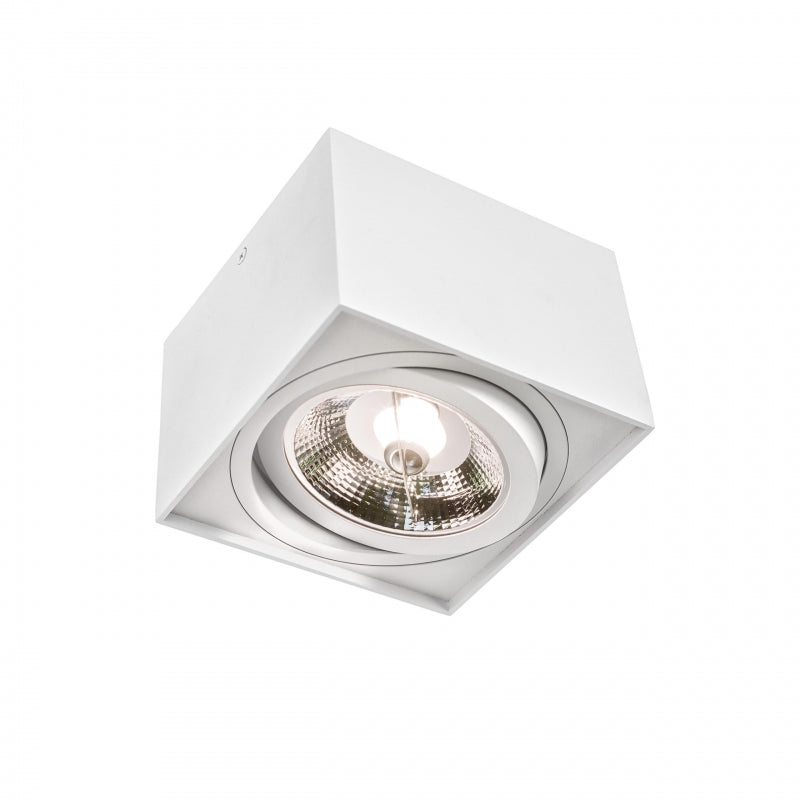 Spectrum CHLOE AR111 GU10 LED Anbau-Deckenleuchte, IP20 Weißes Aluminiumgehäuse, 20W max 250V