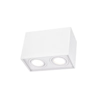 Spectrum CHLOE DUO White Rectangle Adjustable Ceiling Spot Light 2xGU10 Surface Mounted IP20 Indoor