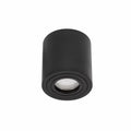Spectrum CHLOE GU10 Surface-Mounted Ceiling Light, IP65 Black Aluminum Round Housing, 250V, 6W Max