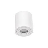 Spectrum CHLOE GU10 Deckenaufbauleuchte, Weiß, IP65, Aluminium Glas, 250V, 90x97mm