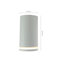 Spectrum CHLOE Mini Ring Aufbau-GU10-Deckenleuchte 230V IP20 Weiß Aluminium Ø55x107mm