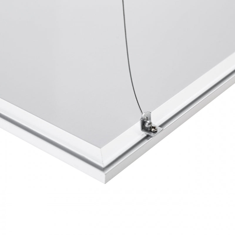 Spectrum hanging ropes for suspension luminaire ALGINE 600x600mm or 300x1200mm, 1m steel, silver, 4 pieces