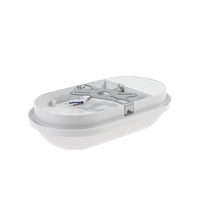 Spectrum LED 20W IP54 230V ovale Deckenleuchte mit PIR-Sensor 4000K 2300 Lumen Weißes Gehäuse