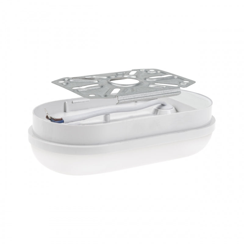 Spectrum LED 8W Oval Ceiling Light IP54 230V 4000K Neutral White 820 lumens Polycarbonate Housing