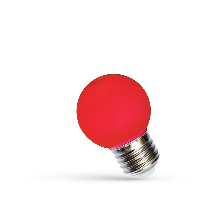 Spectrum LED Ball G45 E27 1W Red 230V 270° Beam 80CRI Non Dimmable Interior Bulb
