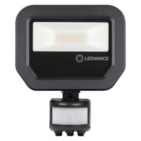 Spectrum LED Strahler mit Sensor Schwarz 10W 1100 Lumen 3000K IP65 breiter Lichtkegel Außenbeleuchtung