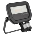 Ledvance LED Floodlight with Motion and Light Sensor, 10W 1100 lumens, 3000K Warm White, IP65 Black Housing