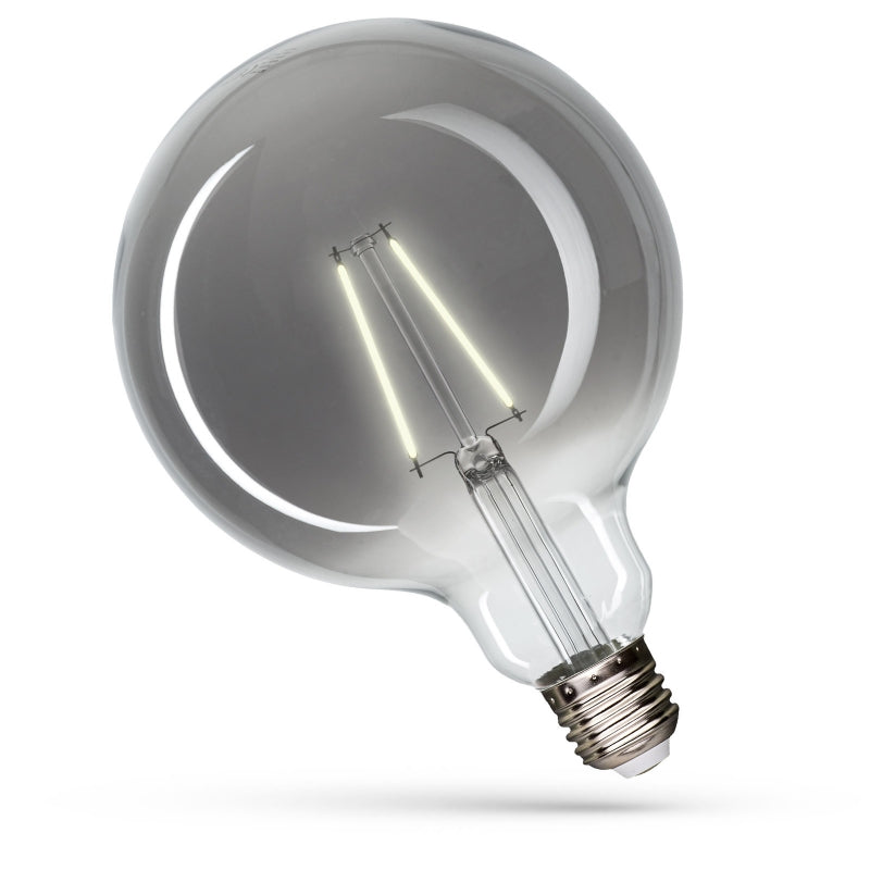 Spectrum LED Globus G125 E27 230V 4.5W 4000K Neutralweiß COG-Filament Rauchglas Schwarzer Schimmer